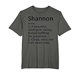 Shannon Definition Personalized Name Funny T-Shirt