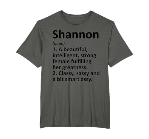 Shannon Definition Personalized Name Funny T-Shirt