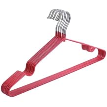 10pcs Metal Clothes Hanger Dormitory Drying Rack with Grooves, Non-Slip Dipped Plastic Coat Hangers for Adult for ScarvesB