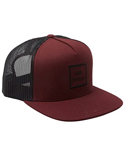 Image of RVCA Men's Trucker Hat, Adjustable Snapback Cap for Streetwear & Skating, Lightweight Breathable All-Day Comfort