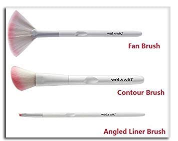 Wet n Wild White & Pink 3-pc Brush Bundle set