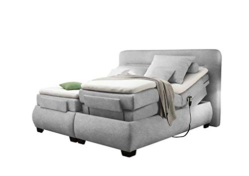 Froschkönig24 Evolution Boxspringbett mit Motor 160x200cm elektrisch Doppelbett Dunkelgrau – Bild 6