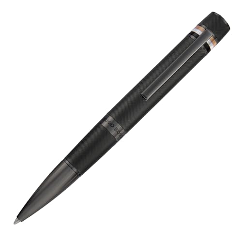 HUGO BOSS Stylo Core Iconic : l'élégance d'un stylo bille de luxe en métal noir