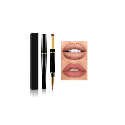 Lip blur effect jelly gloss with peachy tint for natural daytime wear,Double-ended Velvet Lipstick Pencil-Matte Lipstick and Lip Liner in One,12H Waterproof Formula,Twelve Colours Available