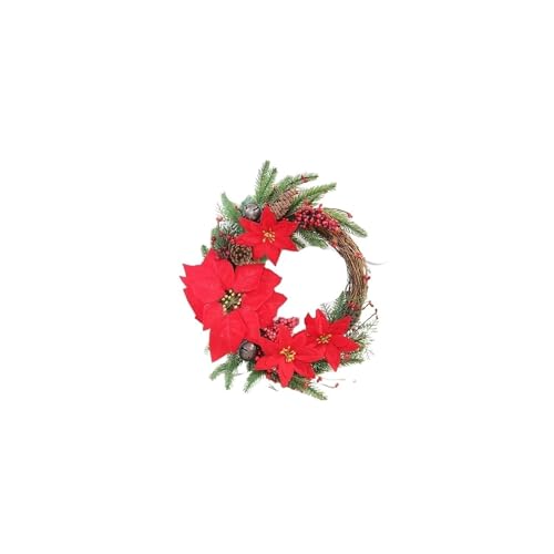 Décorations de couronne de Noël pour porte et ornements extérieurs suspendus, pack de 2