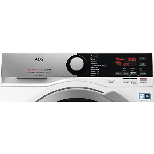 AEG-L7FEE942Q-Lavadora-de-Libre-Instalacion-Carga-Frontal-9-Kg-1400-rpm-Conectividad-WiFi-AutoDosificacion-Motor-Inverter-Funcion-Vapor-Programa-Rapido-LCD-Blanca-Clase-A