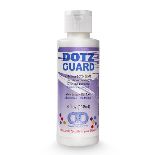 Diamond Dotz Guard Sealer for Diamond Painting Art, Clear Glossy Coat | Strong Long-Lasting Shield, Mess-Free Brush-On, Works on Many Crafts, Handy Craft Supply, Great Gift Idea, Ideal Hobby Helper