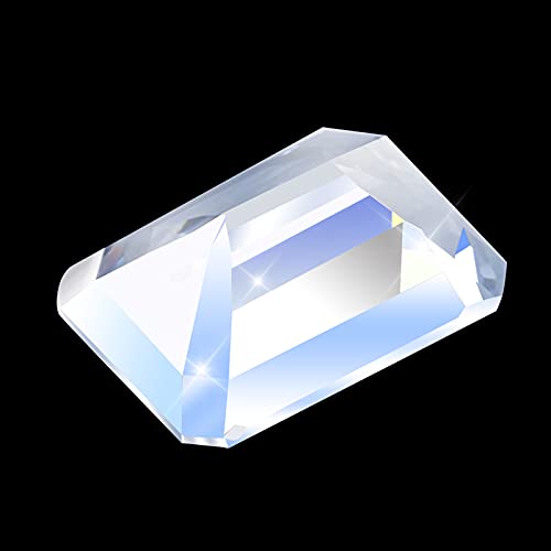 6x8mm 2.0ct Moissanite Stone Loose Simulated Diamond D Colorless Brilliant Emerald Cut VVS1 Clarity Gemstones for Engagement Ring Pendant Necklace Jewelry Making with Certificate of Authenticity