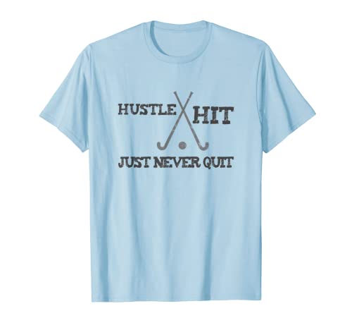 Hustle Hit Don't Quit Girls Field Hockey Camiseta Estudiante Camiseta