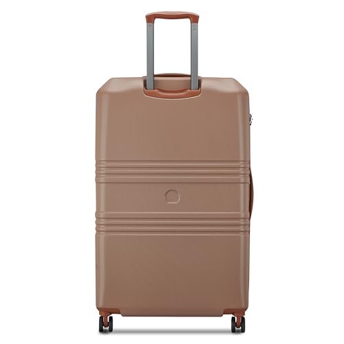 Image of DELSEY PARIS Paulette 81 cms Large Check-in ABS /Polycarbonate Hard Sided 8 Wheels and Expandable Spinner Suitcase /Trolley Bag for Travel with TSA Lock- Brown