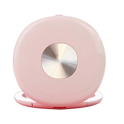 Preisvergleich Produktbild N / A Faltbarer LED-Beleuchtungs-Reise-Schminkspiegel, klare Kanten, Korrosionsbeständigkeit ohne Verzerrung, eingebaute doppelseitige Lupe mit natürlicher Aura, leicht zu tragen