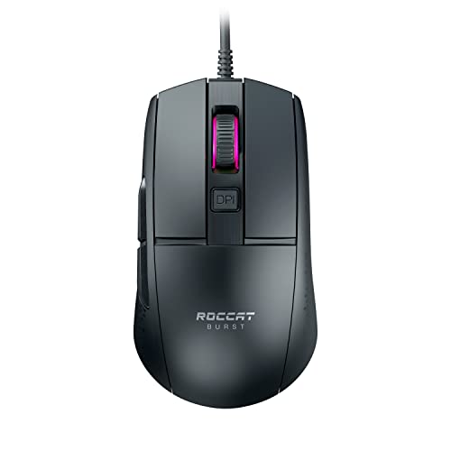 ROCCAT Burst Core 超軽量光学コアゲーミングマウス ブラック 簡易パッケージ 茶箱のみ (軽量68g, Titanスイッチオプティカル, 光学式PixArt PMW3330 8500dpi, 内部ハニカム構造, サイドボタン)