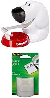 Scotch 19mm x 7.5m Dog Dispenser and 3 Magic Tape Refills