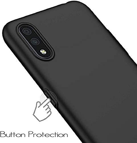 Image of Mobile Back Cover Case for Samsung A01 (Silicone Case|CameraProtection|Black SC1510)