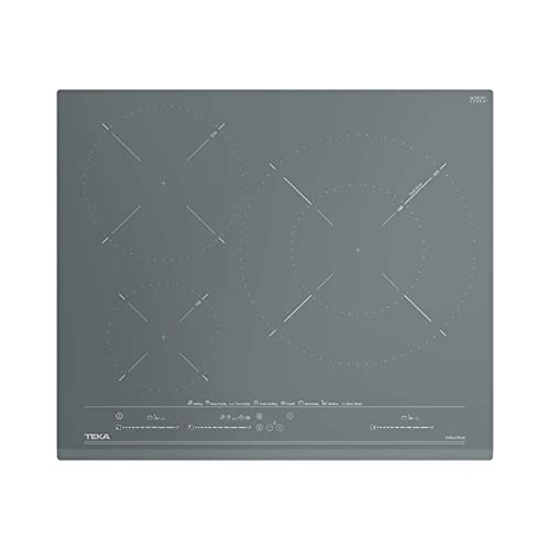 Teka IZC 63630 MST - Placa de Inducción de 60 cm, 8 Funciones Directas, Touch Control Multislider, 3 Zonas de Cocinado, Regulador de Potencia, Color Cristal Stone Grey