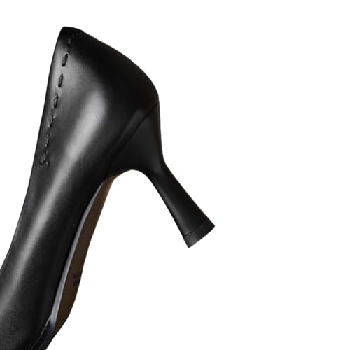 TinaCus Handmade Women's Genuine Leather Dressy Flower Square Toe Pumps Shoes4