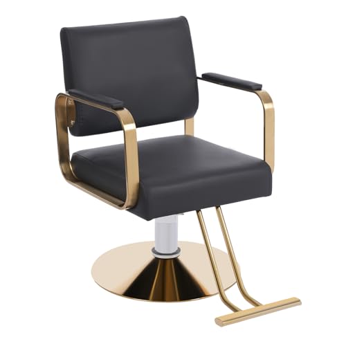 ZAWAYINE Barber Chair Salon Chair for Hair Stylist Hair Chair for Barbershop Home 360° Swivel Black Salon Styling Spa Beauty Equipment for Women Man Barbershop Home Max Load 440 Lbs