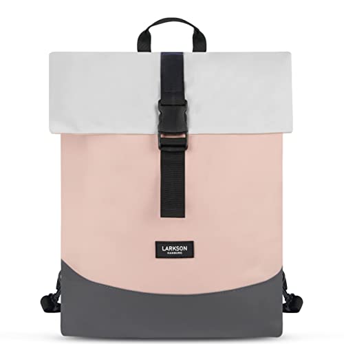 LARKSON Sacoche Vélo Gris Rose - Tammo Bike - Sac à Dos Multifonctionnel 2 en 1 & Sacoche Arrière Bicyclette - Hydrofuge Cover