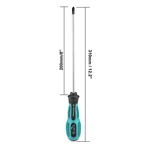 Image of uxcell #2 Phillips Screwdriver 8 Inch Round Shaft Non Slip Comfortable Handle