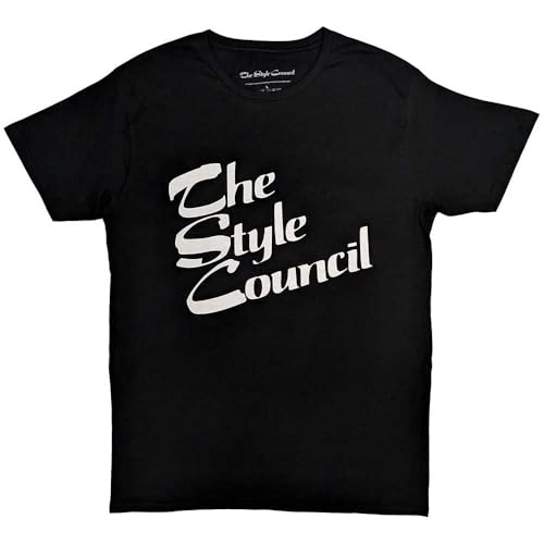 T-shirt The Style Council Stacked Logo XXL en coton pour fans de rock vintage