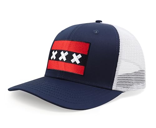 Image of International Tie City Hat for Men and Women, Adjustable Snapback Trucker Baseball Cap with Embroidered Patch