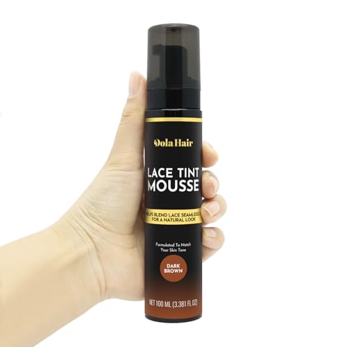 Dolahair Lace Tint Spray for Wig Melting - Dark Brown Mousse with Elastic Bands for Seamless Wig Application