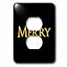 3dRose Merry attractive girl baby name in the USA. Yellow on... - Light Switch Covers (lsp-376543-6)