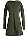 Produktbild Vishes- Alternative Bekleidung - Langarm Winterkleid aus recyceltem Eco Fleece mit großer Zipfelkapuze Olive 36