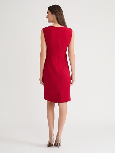 Image of Kasper Women's Sleeveless Sheath Dress with Seamed Waist Detail
