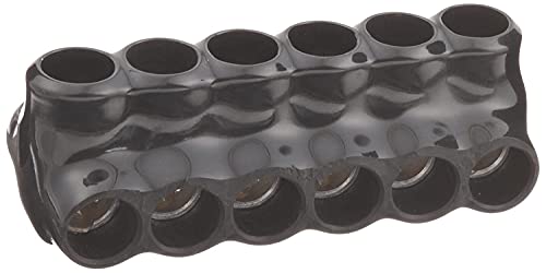 Morris Products 97646 Black Insulated Multi-Cable Connector - Dual Entry 6 Ports 250-6 Wire Range, 2-Pack