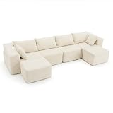 COSTWAY Sofá Modular en Forma de U, 333 x 150 x 58 cm Sofa Cheslong
