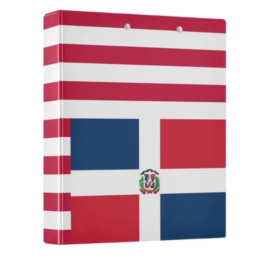 Classeur 3 anneaux D 3,8 cm Peystean avec porte-bloc intégré et couverture rigide drapeau USA