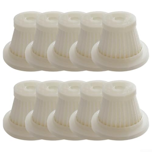 Portable Car Vacuum Cleaner Filter Elements Compatible With V01 Series Automotive Interior Dust Collection Replacement Microfilters 10 Count