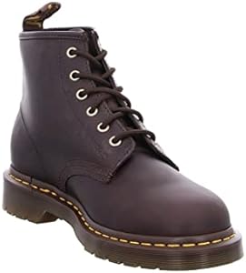 Dr. Martens mens 101Combat boot, Dark Brown Crazy Horse, 44 EU