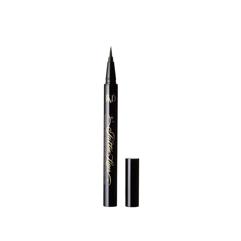 KVD Tattoo Liner - Trooper Black - Satin Black Waterproof Liquid Eyeliner UltraPrecise Brush Tip SmudgeResistant AllDay Wear Vegan & CrueltyFree Paraben-Free