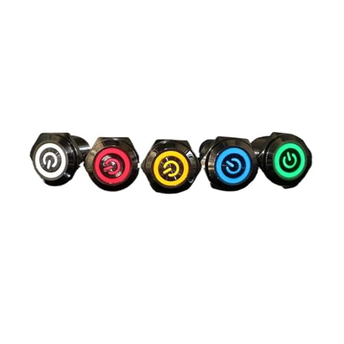Bouton poussoir 16mm LED vert 5V interrupteur étanche autobloquant - 2