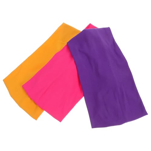 BESPORTBLE 3pcs Wide Sports Headbands for Women – High Elastic Soft Knotted Hairbands, Stretchy Workout Head Wraps for Running Yoga, Fashion Hair Accessories in Yellow, Purple, and Rose Red