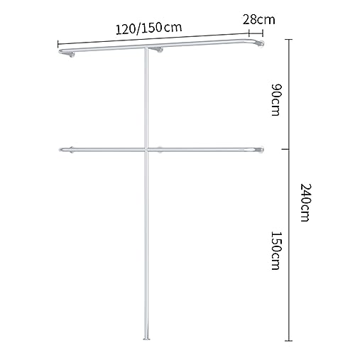 Portant à vêtements mural pour optimiser les petits espaces et les boutiques