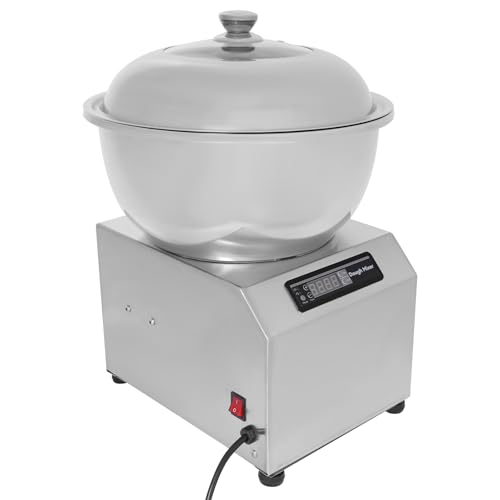Commercial Dough Mixer 1500W Electric Spiral Mixer Heavy Duty Dough Kneading Machine with Stainless Steel Bowl Lid& Timer for Restaurant Pizzeria Bakery