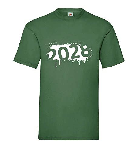 T-shirt pour homme vert bouteille XXXL en coton confortable