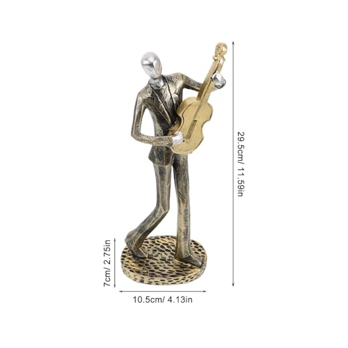 Statue de guitariste en résine Zerodeko pour décoration de salon