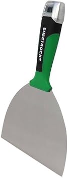 USG Sheetrock Tools 6 Matrix Carbon Steel Drywall Joint Knife, Flexible Carbon Steel Blade, Soft Grip Handle, Tapered Neck, Enlarged Hammer End