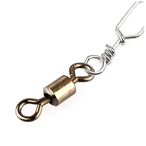 Angelausrüstung Steckverbinder, Hookline Kugellagerwirbel Clips Anschlusssperre Heavy Duty Zubehör 100pcs Angeln - Image 4