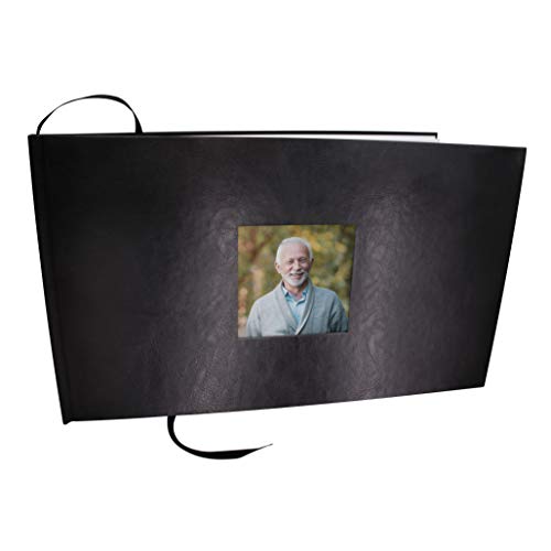 Image of Black Celebration of Life Funeral Guest Book for Memorial Service