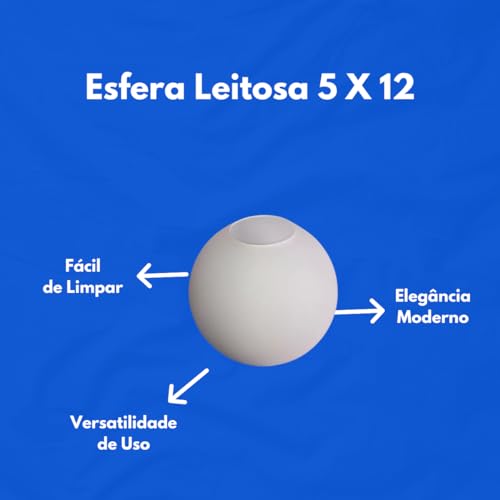 Globo de Vidro Branco Leitoso Fosco Reposição 5x12 Para Iluminação