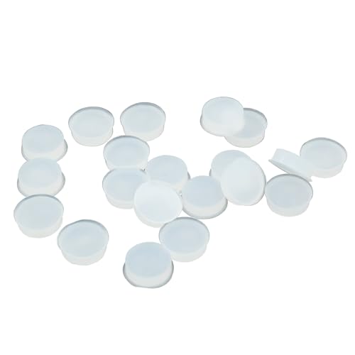 image for Moicstiy 25 Pcs Silicone Flute Plugs, 7mm Flute Key Cover, Transparent