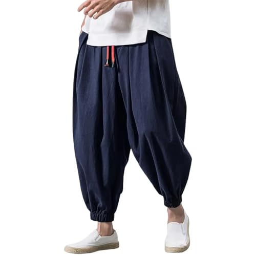 Zadaos Men Harem Pants Casual Loose Sweatpants Japanese Kimono Jogger Pants Streetwear Trousers