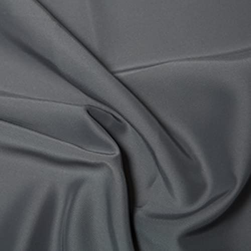 Tissu satiné de mariée Duchess argent 150 cm au drapé fluide et reflets de haute couture