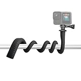 Firrazle フレキシブルアームスタンド アクションカメラ 棒 スマホスタンド 曲げる柔らかい 自撮り棒 折りたたみ 360度回転 自由調節なグースネック 持ち運び便利 DJl Action 3/4/5pro Pocket3 insta360 X5/X4/ace pro2 Go pro hero13/12/11/10ウェアラブルカメラなどに対応 (ブラック1)