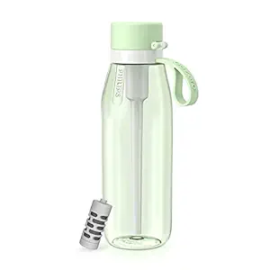 Philips Water GoZero Everyday Filter Water Bottle with Philips Everyday Tap Water Filter, BPA-Free Tritan Plastic, Transform Tap Water into Healthy Drinking Tastier Water, 22 oz/36 oz
